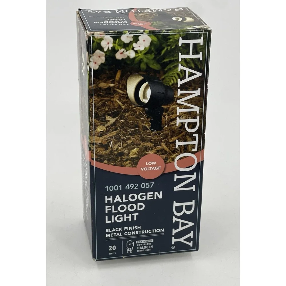 Hampton Bay Low Voltage Flood Light Metal Black 20W HD28688BK 1001492057